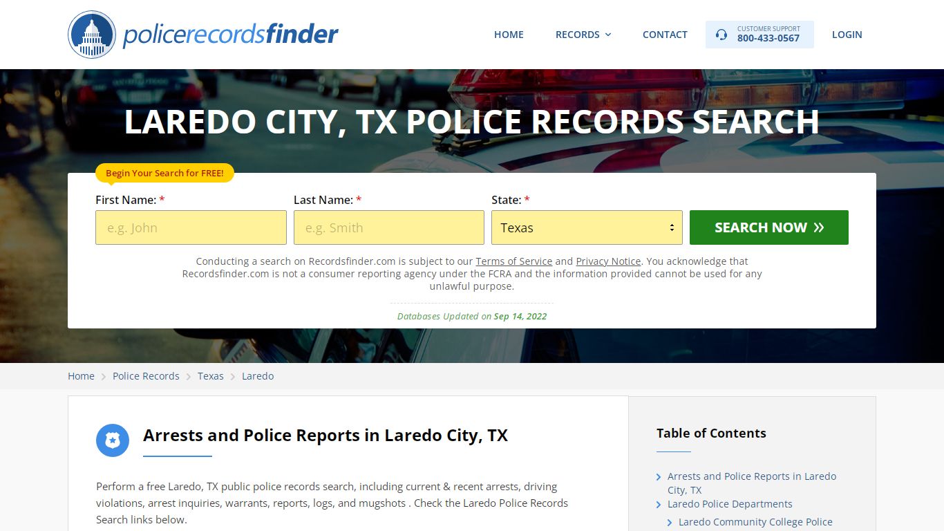 Laredo, Grundy County, TX Police Reports & Police Department Records